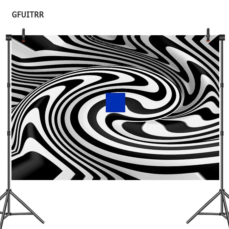 GFUITRR креативный художественный фон для фотосъемки с притяжением Волшебная черная дыра Фотофон Белый Синий виниловый Фотофон