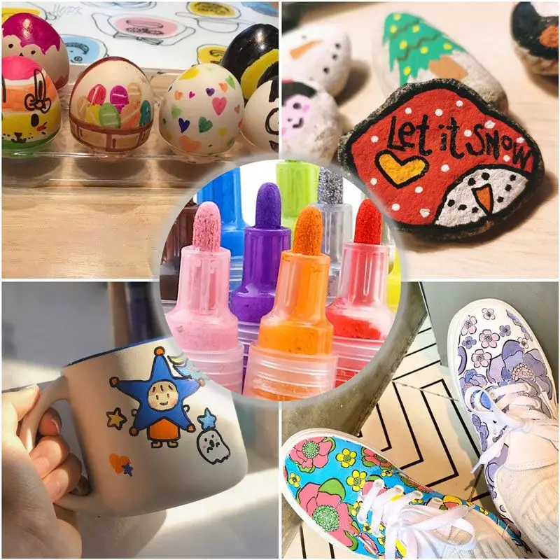 4-36 Colors Acrylic Paint Marker Pens for Rock Painting Stone Ceramic Porcelain Mug Wood Fabric Canvas Marking Pens Art Supplies