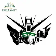 EARLFAMILY 13cm x 9.8cm GUNDAM Car Stickers Sugar Skull Car Door Protector Polyethylene JDM Sunscreen Waterproof Accessories
