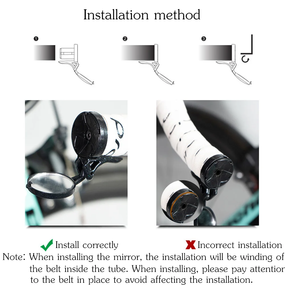 Дорожный руль зеркало заднего вида установить практичный 360 градусов Поворот прочный для велосипеда ручка зеркало заднего вида Аксессуары для велосипеда