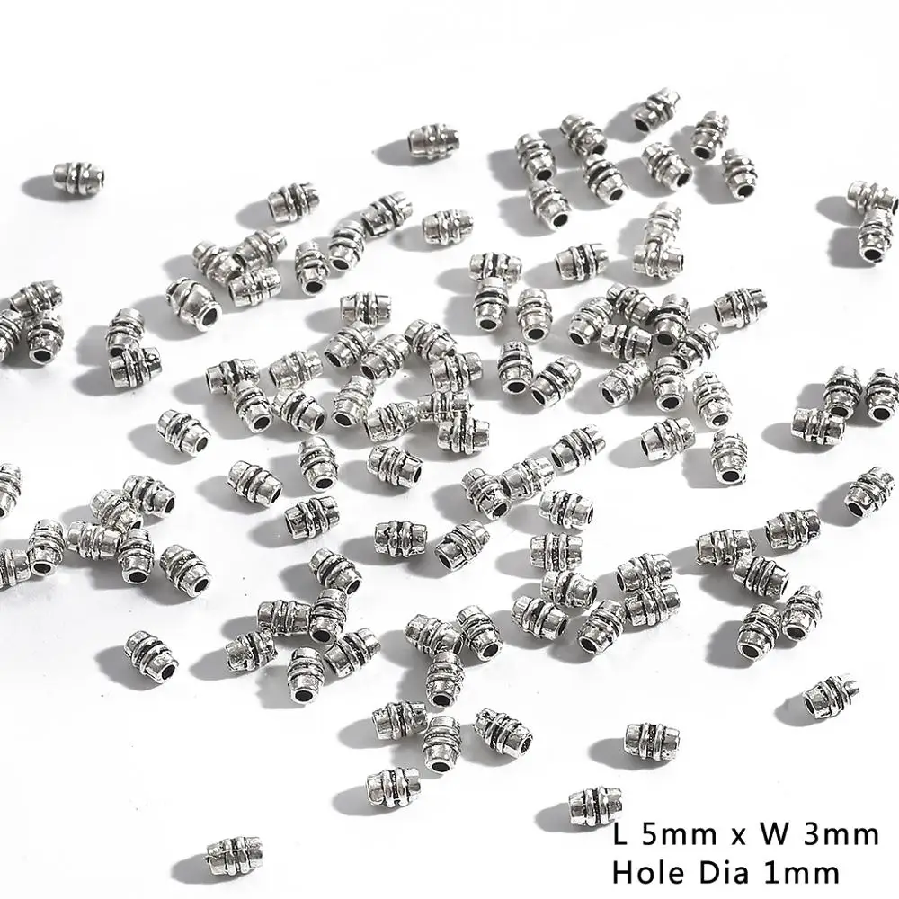 Antique Silver Plated Curved Tube Beads