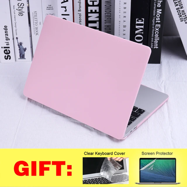 Laptop Case For Macbook Air 13 A2337 A2179 2020 A2338 M1 Chip 14 A2442 funda New Touch Bar for Pro 16 A2141 A2485 Keyboard Cover New Pink