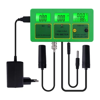 

4 in 1 PH TEMP EC RH Water Quality Tester Monitor PH Meter Multi-parameter Water Meter for Pools Drinking Water Aquariums