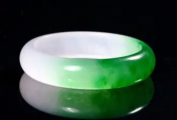 

LETSFUN Fine Jewelry Chinese Natural Beautiful Emerald Green Nephrite Jade Bangle Bracelet Free Shipping