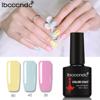 

IBCCCNDC LED Gel Varnish Nail Art DIY Design 80 Colors 10ml Soak off UV Nail Gel Polish Manicure Lacquer Base Top Coat Gel 60-80