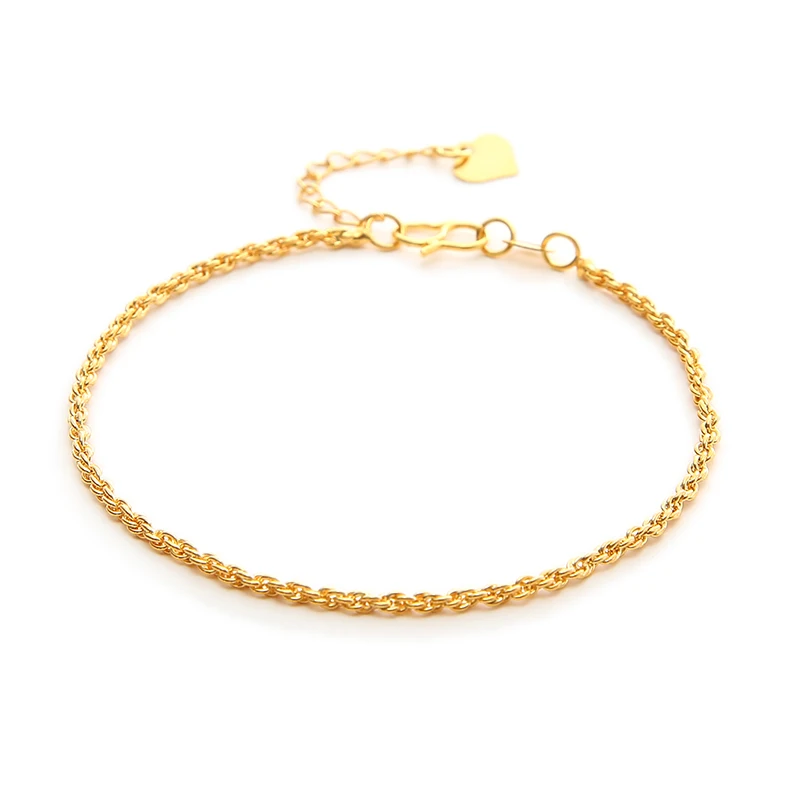 Fashion Copper Plated 24K Gold Chain Bracelet For Men Women Multi-style Twist Beads Chain Adjustable Bracelet Jewelry No Fade - Image 4