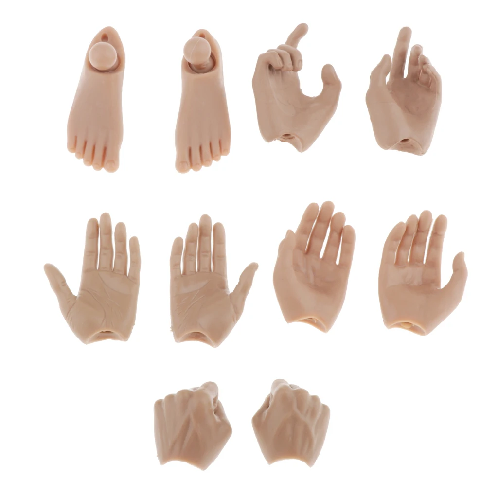 1/6 Soldier Hands Feet for 12''! 12inch Figure Making Supplies Normal Skin | Игрушки и хобби
