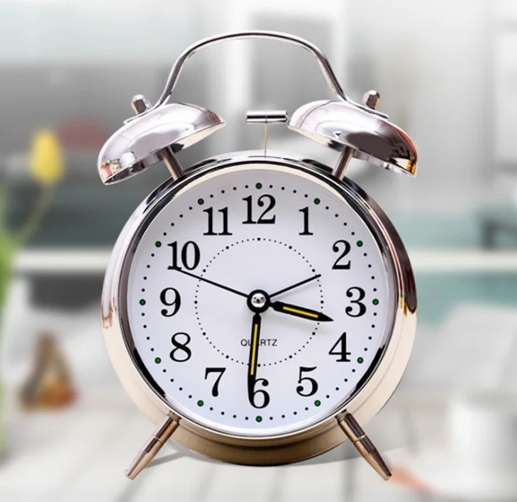 

Creative Retro Alarm Clock Twin Bell Alarm Clock With Stereoscopic Dial Backlight Desk Clock Loud Alarm Clock Gift