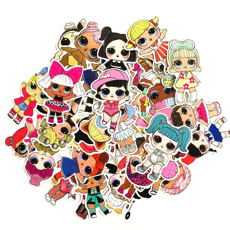 50 Cartoon Stickers LOL Suitcase Trolley Suitcase Travelling Suitcase Graffiti Stickers Notebook Dead FLY Waterproof