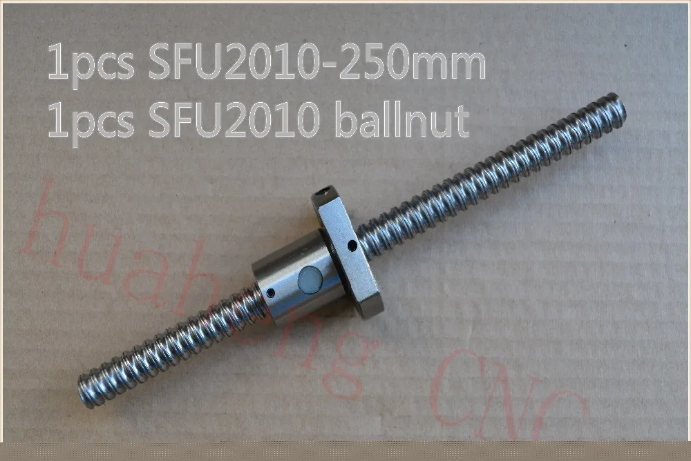 Диаметр 20 мм шариковый винт SFU2010 длина 250 плюс RM2010 2010 шариковая гайка CNC DIY резная