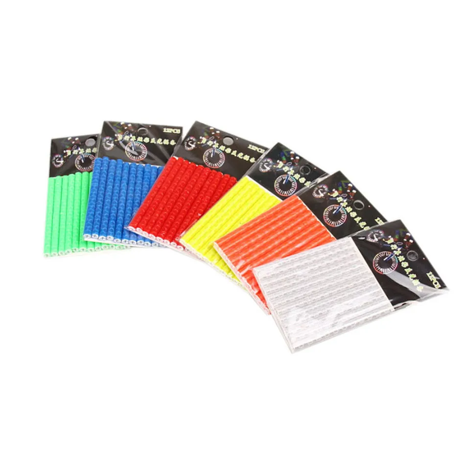 Best 12 Pcs Bicycle Light Rim Radio Clip Light Tube Safety Warning Light Strip Safety Cycling Reflective Reflector Bike Accessories 7