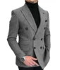 Tux cintré à revers pour hommes, combinaison formelle, rouge bordeaux et gris, sur mesure, pour fête de mariage, nouvelle collection 2022 ► Photo 1/6