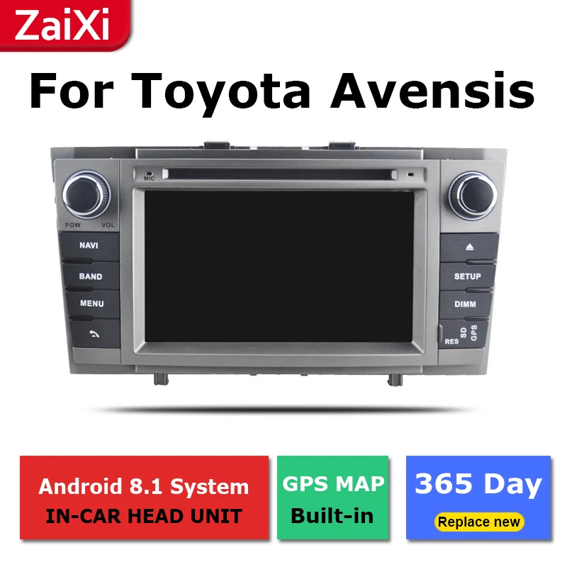 buy ZaiXi android car dvd gps multimedia player For Toyota Avensis 2009~2015 car dvd navigation radio video audio player