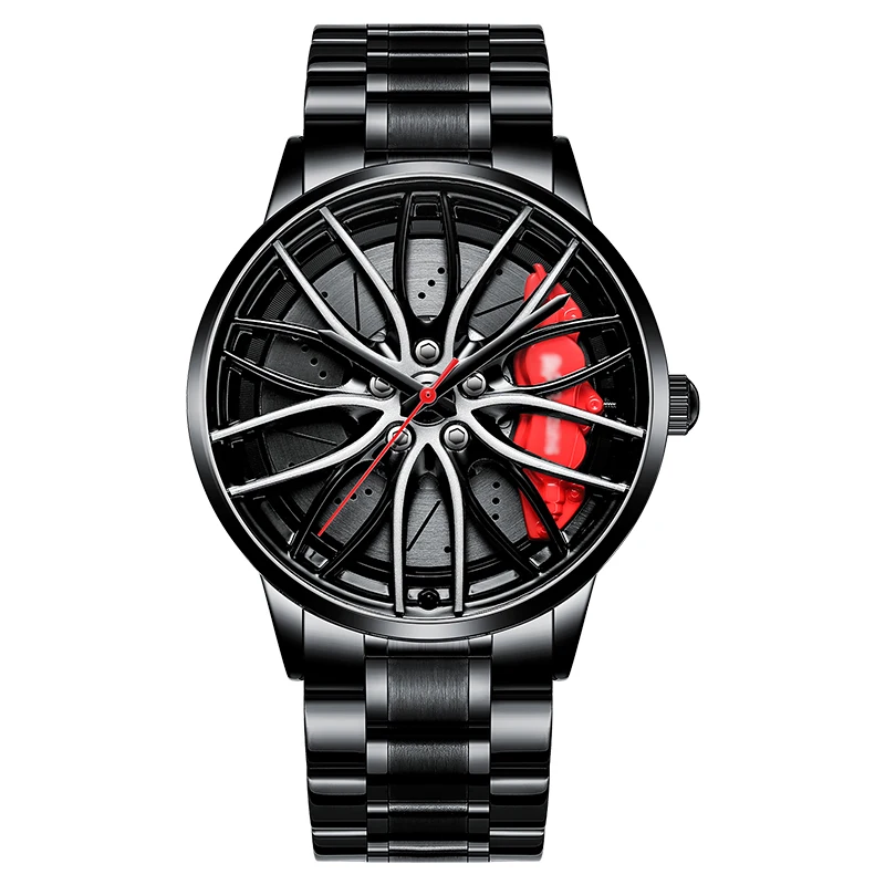 NEKTOM Top Luxury Sports Cars M series Wheel Rim Bub Watches Custom Design Watches Waterproof Creative Stainless Steel Watch 