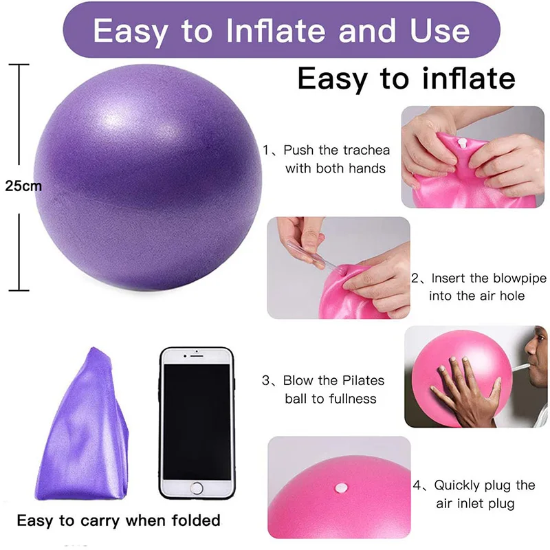 Fitness Yoga Ball Training Exercise Gymnastic Pilates Balance Gym Home Trainer Crossfit Core Ball Anti Stress Fitball 25cm