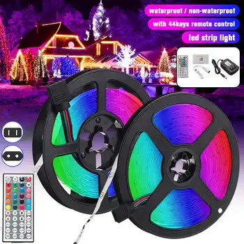 

5M RGB 300 LED SMD3528 Flexible Light Strip Lampwith 44 key IR Remote Controller and 12V 2A Power Supply US/EU Plug