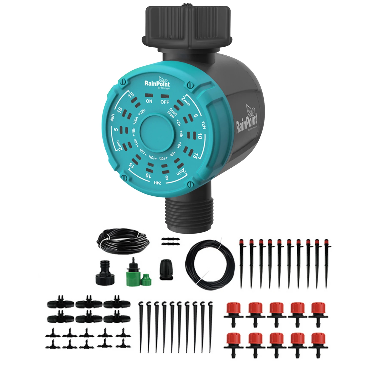 

Drip Irrigation System Irrigation Water Timer Controller Automatic Distribution Tubing Watering Drip Kit for Garden Greenhouse