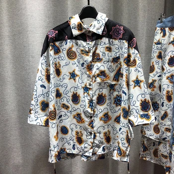 

Blouses Woman 2020 New Leisure Short Sleeves The Design Feels Loose Fashion Lapel Pocket Short Summer Blouses