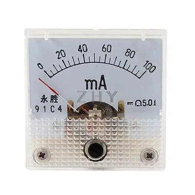

Fine Turning Dial AC 0-100mA Analog Ammeter Panel Meter 91C4