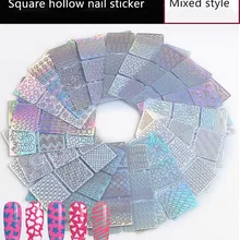 6/12/24 sheets Hollow Nail Art Tips Laser Guides Transfer Stickers Accessories French Tips Manicure Decal Decoration Stamping Template Nail Tools