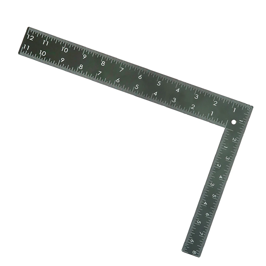 1 Piece Metal Tailor Drawing Craft Tool L-shape Ruler Sewing Square 90 Degree Black Excellent | Дом и сад