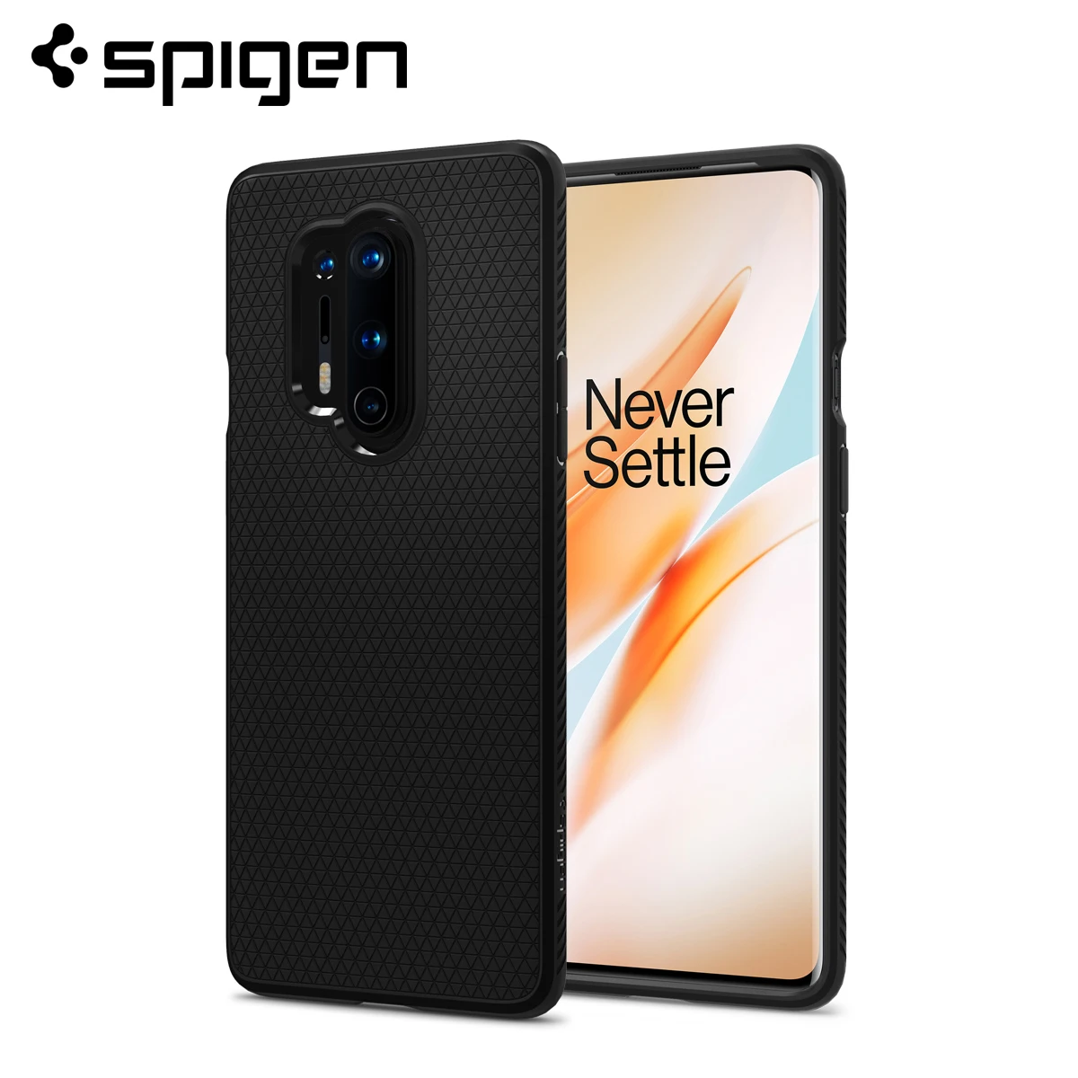Spigen OnePlus 8 Pro Case Liquid Air Matte Black легкий нескользящий чехол для телефона и чехлы