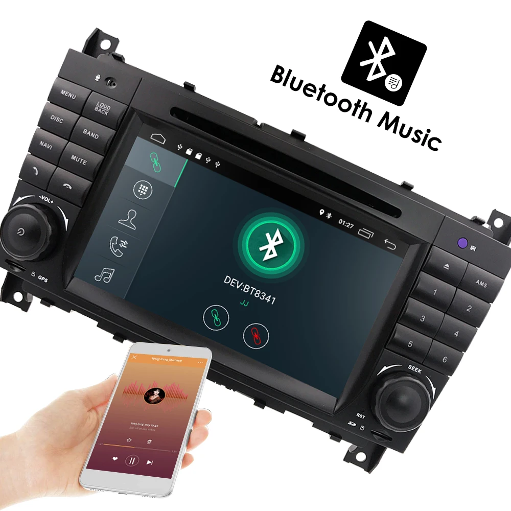 Clearance 2 Din Android 9.0 GPS Multimedia Car Radio For MercedesCL Mercedes Benz-Class w203 ,MercedesCL Mercedes Benz CLC Class screen Na 12