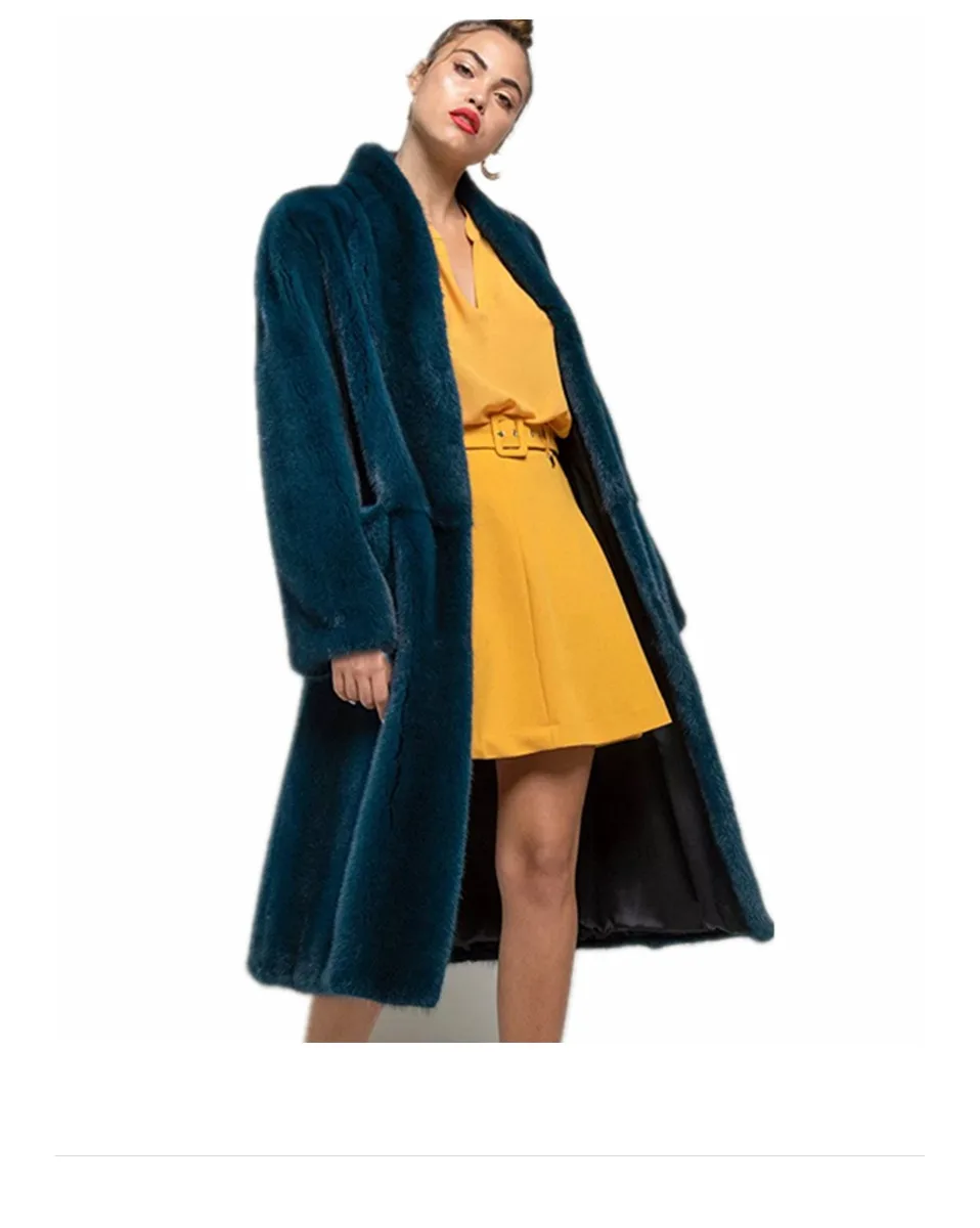 Верхняя шуба из натурального меха, Женская куртка из натуральной кожи, Женская винтажная куртка из натурального меха темно-зеленого цвета, пальто размера плюс, Женская куртка из натурального меха LN003