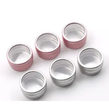 

500pcs Aluminium Tin Bottle Jar Pot Cans Containers Case For Lip Balm Nail Art Makeup DIY Cream Cosmetic Box NO355