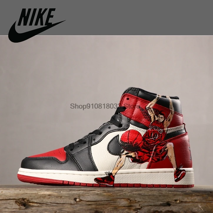 Оригинальные мужские баскетбольные туфли NIke Air Jordan 1 в стиле ретро высокие