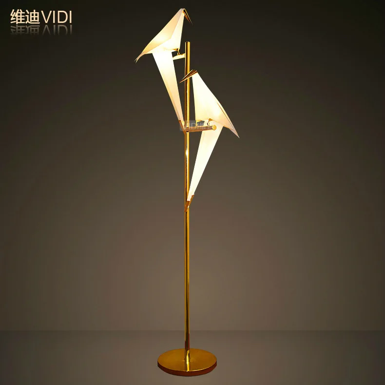 

Europe Concise Thousand Crane Floor Lamp Originality Post Modern A Living Room Bedroom Study Originality Led Birdie Floor Lamp