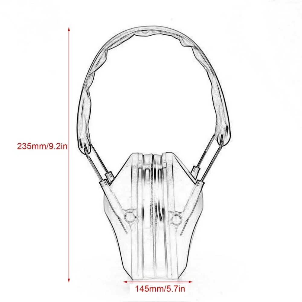 safety lanyard New TAC 6S Anti-Noise Audio Tactical Shooting Headphone Soft Padded Electronic Earmuff for Sport Hunting Outdoor Sports mens safety boots