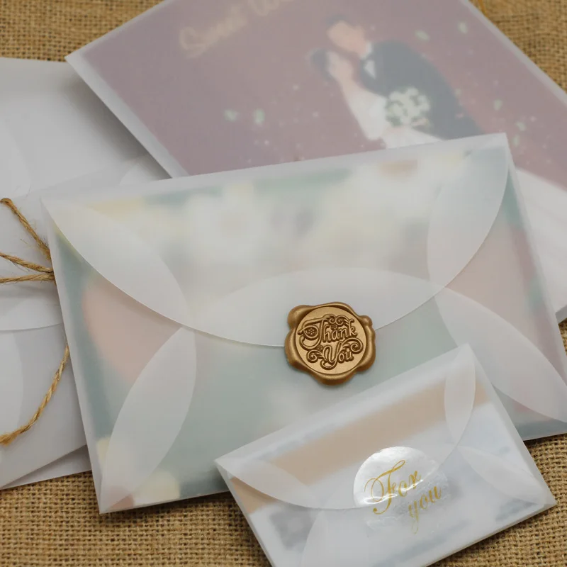  40pcs/lot Semi-transparent Sulfuric Acid Paper Envelopes For DIY Postcard /Card Storage Wedding Inv - 4.00027E+12