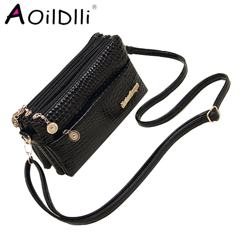 Bag Women Handbag Messenger-Bags Crocodile-Pattern Small Hot-Sale New-Fashion for B005