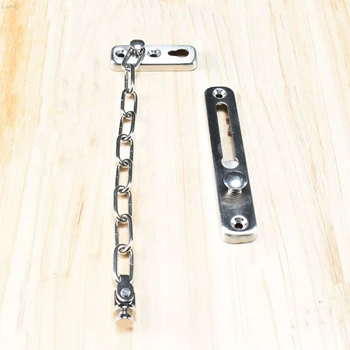 

1-Pack Anti-Theft Door Chain Stainless Steel Sliding Bolt Door Lock Security Chain for Home Hotel Safety Supplies