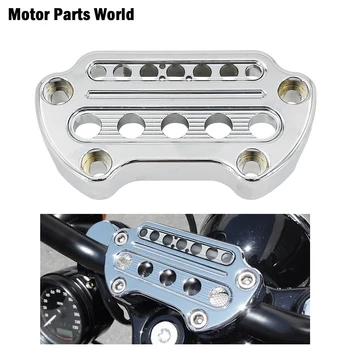 

Motorcycle Chrome Front Indicator Handlebar Clamp Cover For Harley Dyna Fat Bob FXDF Street Bob FXDL FXDB 06-Up Sportster XL 883