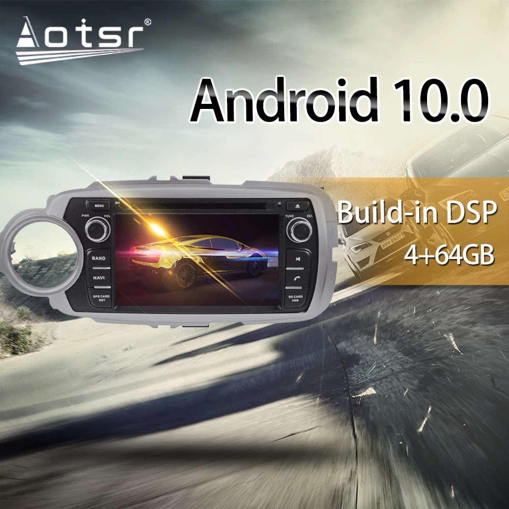 Автомобильный мультимедийный радиоплеер для Toyota Yaris 2012-2015 стерео экран Android 10 DSP