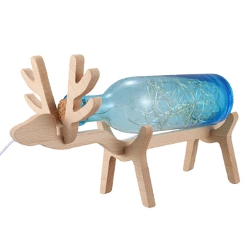 

Top-Handmade Bubble Glass Deer Lights Night Light Nordic Led Small Table Lamp Dormitory Valentine's Day Gift Usb Table Lamp