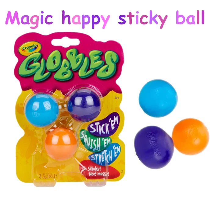 3ct Globbles Magic Happy липкий мяч 1/2/4 шт. вентиляционный хорошая клейкость и можно стирать