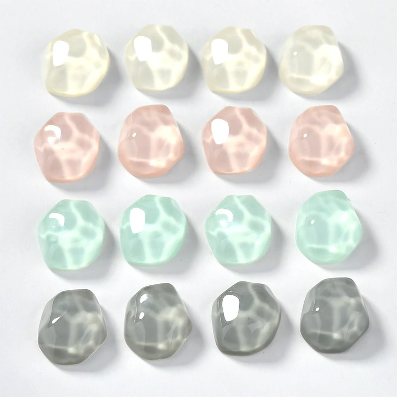 Summer transparent water ripple irregular half face patch ...