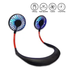 USB Rechargeable Wearable Portable Hand-Free Neckband Fan With 7 Colors LED Light Personal Cooling Fan For Home Office Travel Ou Heating USB Rechargeable Wearable Portable Hand-Free Neckband Fan With 7 Colors LED Light Personal Cooling Fan For Home Office Travel Ou Heating