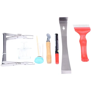 

7Pcs/Set New Practical Beekeeping Equipment Kits Beekeeping Uncapping Fork+Queen Catcher+Marking Pen+Hive Tool All-Round Tool