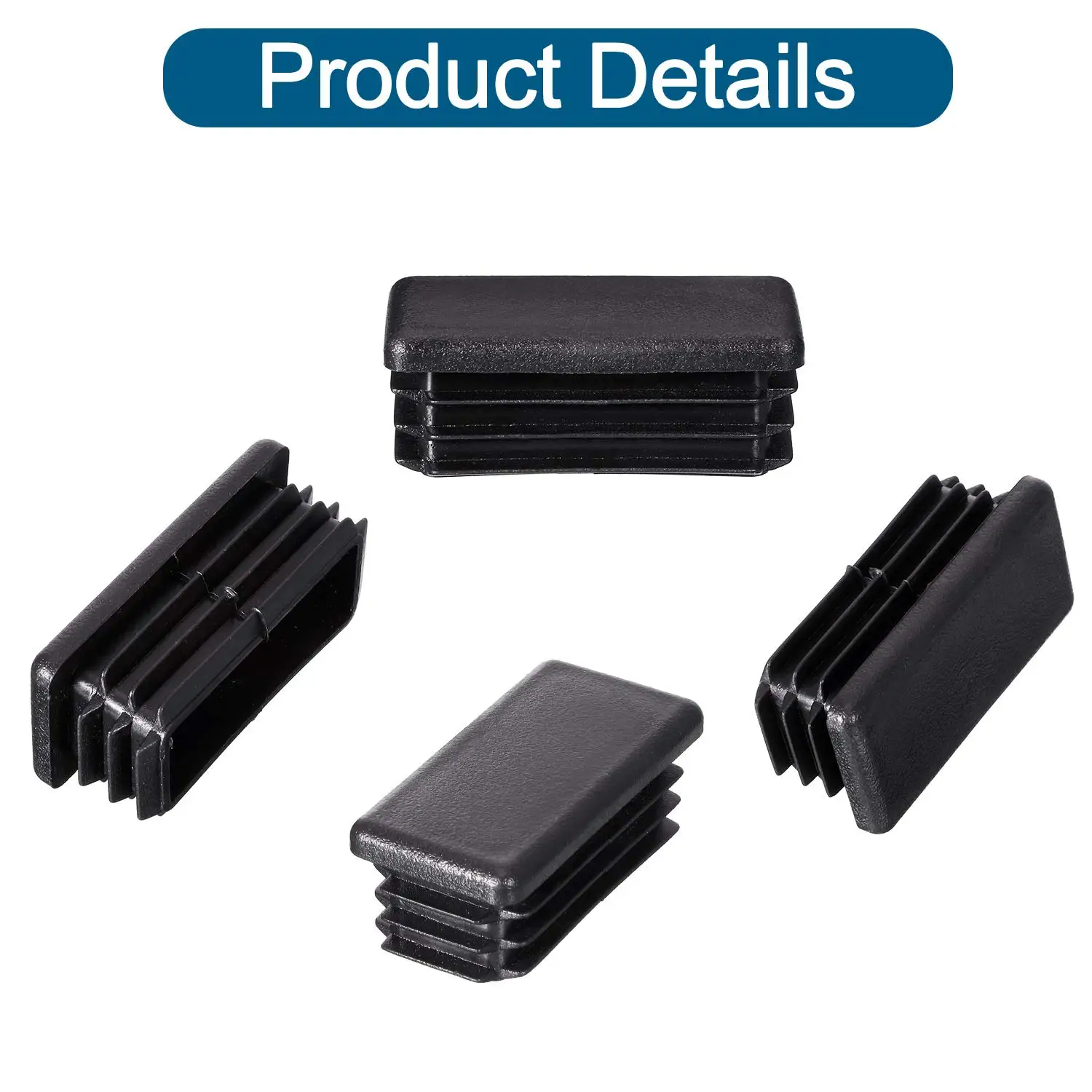 Chair Leg Caps Furniture Gliders Chair Leg Protector Furniture Foot Protector Furniture Leg Caps Pipe Plugs Pipe Inserts Furniture Feet 20pcs Plastic Tubing End Caps Floor Protector Black Chair Leg Caps Furniture Glide Rectangle