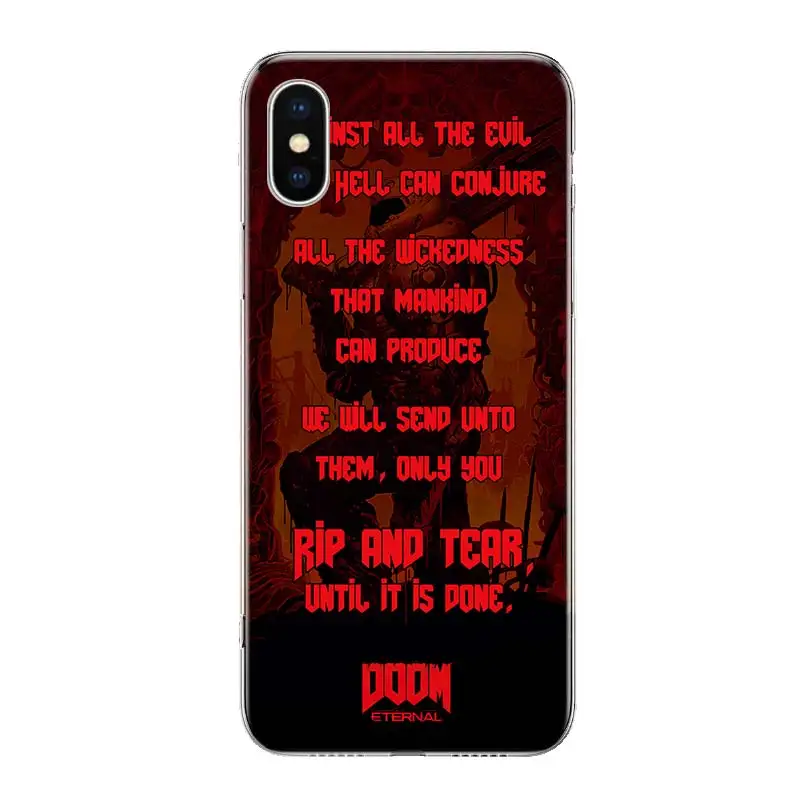 HOT GAME DOOM ETERNAL Phone Case For Apple Iphone 13 Pro Max 11 12 Mini SE 2020 X XS XR 8 7 Plus 6 6S 5 5S Cover Shell Coque