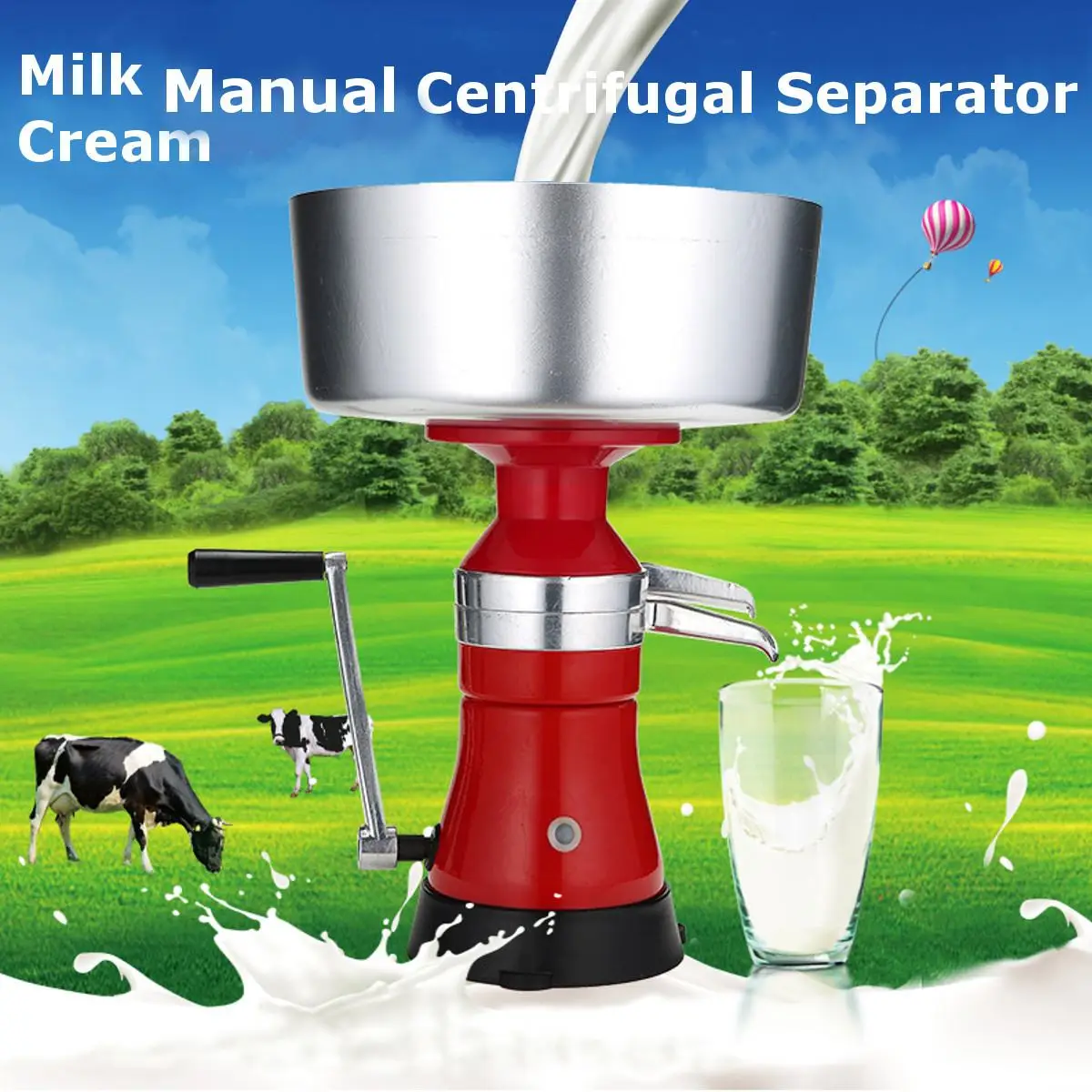 

80L/h Electric Milk Cream Separators Milk and Cream Separator fresh milk Skimming Machine Centrifuge Cream Separator