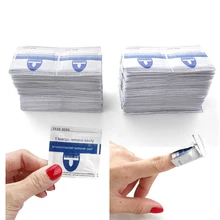 100 шт./компл. средство для очистки ногтей гель для снятия лака без ворса салфетки для маникюра дизайн ногтей легкие обертывания УФ Гель-лак д...(China)