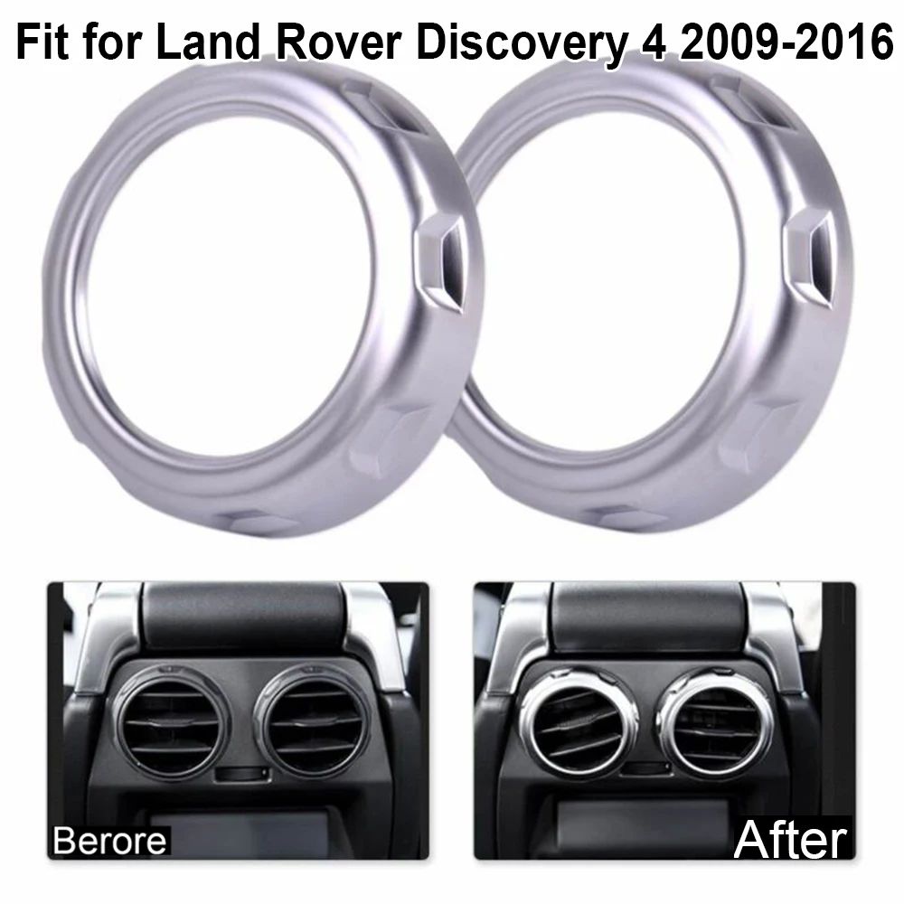 

2pcs/set car Rear Armrest Box Air Condition Trim Cover Silver Decorative Covers For Land Rover Range Rover Sport Discovery 4