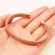 Гранни шикарные высокого качества никогда не выцветают из нержавеющей стали крученый проволочные браслеты Браслеты розовое золото женские модные ювелирные изделия