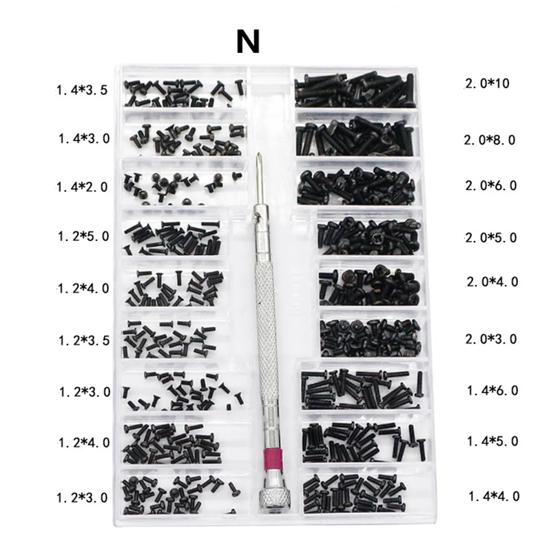 500Pcs 18 Types Mini screw DIY Kit For Laptop Computer Assemble Repair