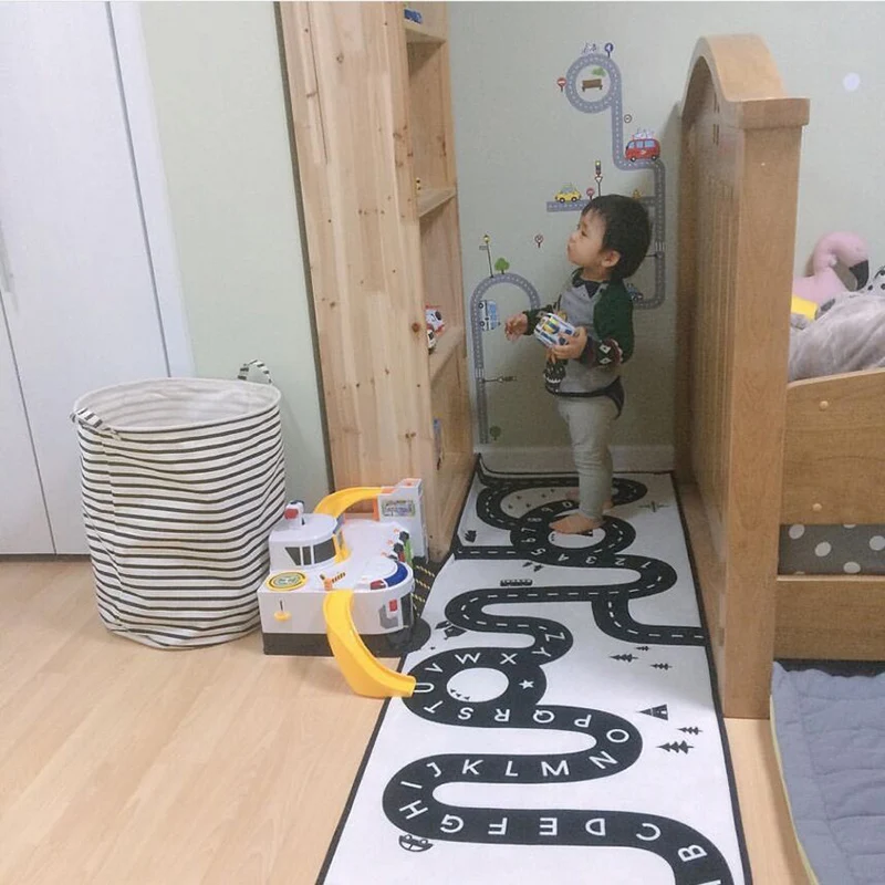 Скандинавский детский Коврик развивающий коврик для ползания и игр, игровой коврик для детской комнаты, двойной коврик для поверхностей